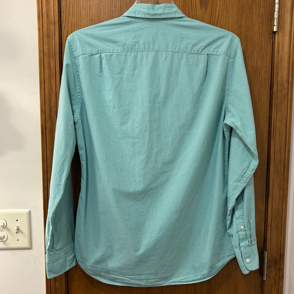 J. Crew green gingham button down, medium - Picture 3 of 7
